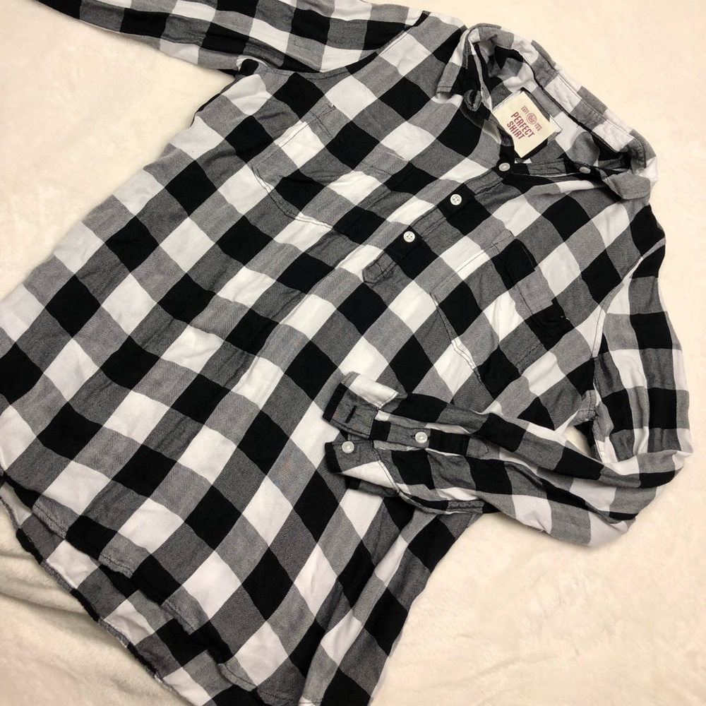 Black and white checkered shirt